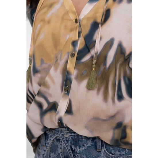 Geisha blouse 63226-20 560 olive/chambr - Image 4