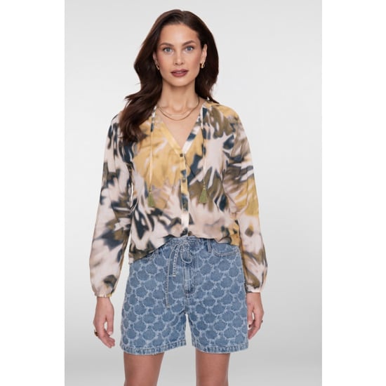 Geisha blouse 63226-20 560 olive/chambr - Image 5