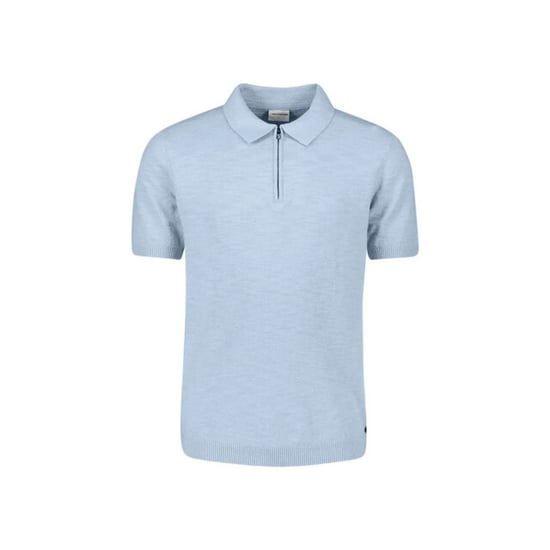 No Excess Pullover short sleeve polo zip frot blue - Image 3