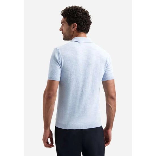 No Excess Pullover short sleeve polo zip frot blue - Image 4