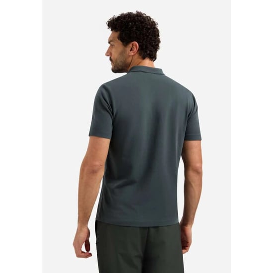 No Excess Polo short sleeve v-collar basic dark steel - Image 3