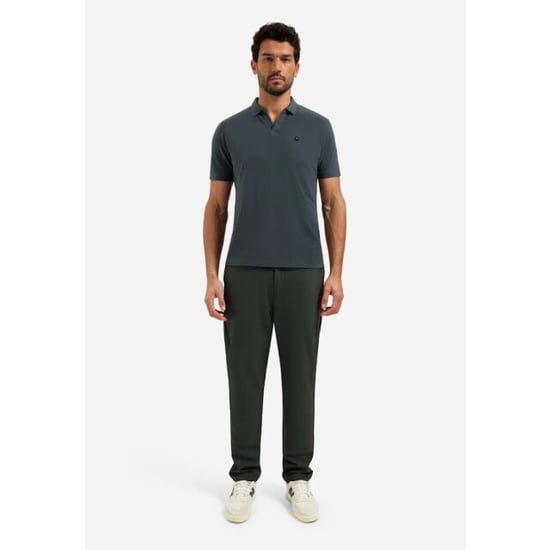 No Excess Polo short sleeve v-collar basic dark steel - Image 6