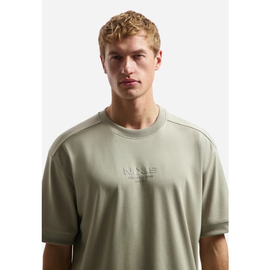 No Excess T-shirt crewneck solid heavy interl taupe - Image 5