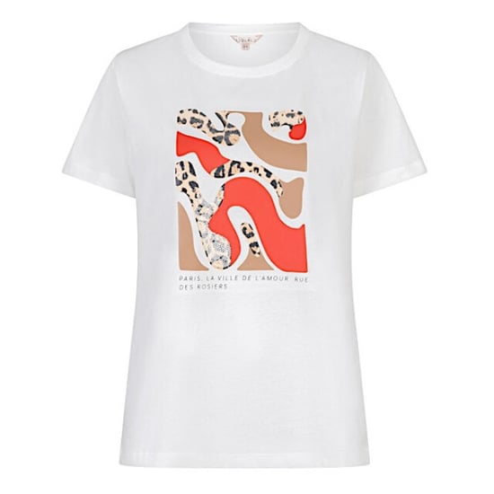 Esqualo T-shirt sp26-05014 offwhite/red - Image 1