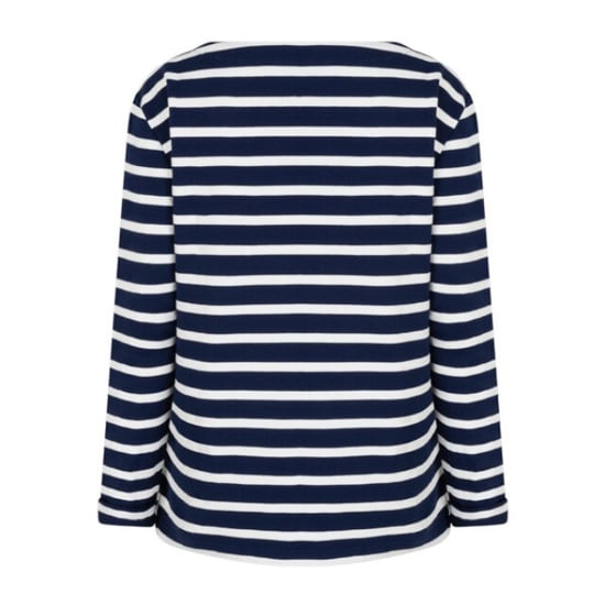 Red Button Sweater srb4755 terry stripe darkblue - Image 2