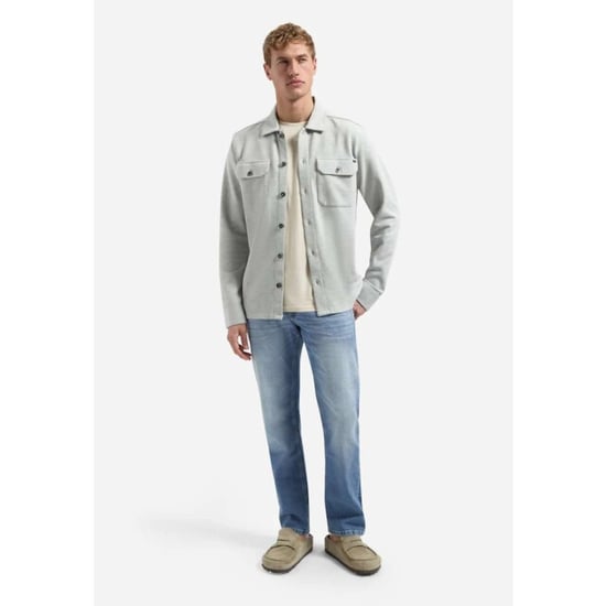 No Excess Overshirt jersey twill grey melange - Image 4