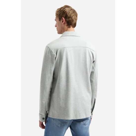 No Excess Overshirt jersey twill grey melange - Image 5