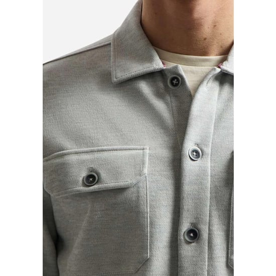 No Excess Overshirt jersey twill grey melange - Image 6