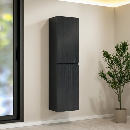Mirlux Kolomkast ruvo 150cm zwart eiken - Image 1