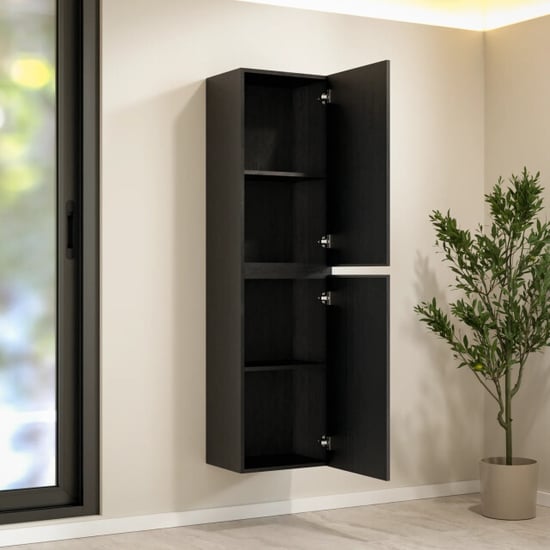 Mirlux Kolomkast ruvo 150cm zwart eiken - Image 2