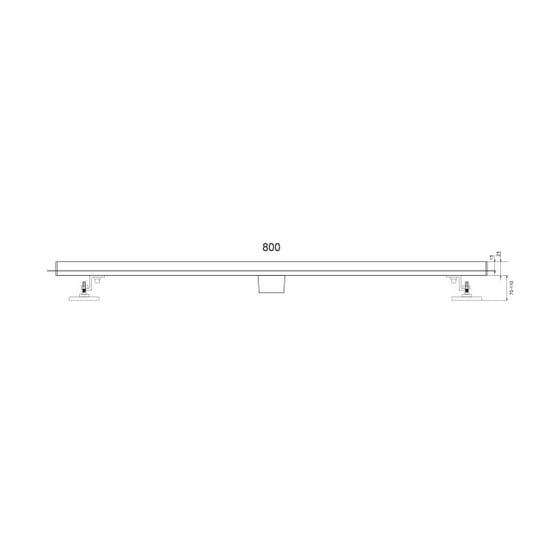 Mirlux Douchegoot 80cm tegelrooster rvs met flens - Image 2
