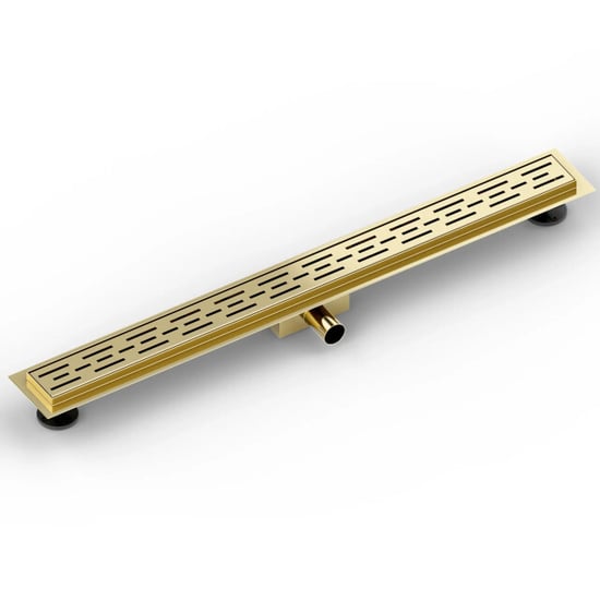 Mirlux Douchegoot 90cm- goud standaard rooster rvs met flens - Image 4
