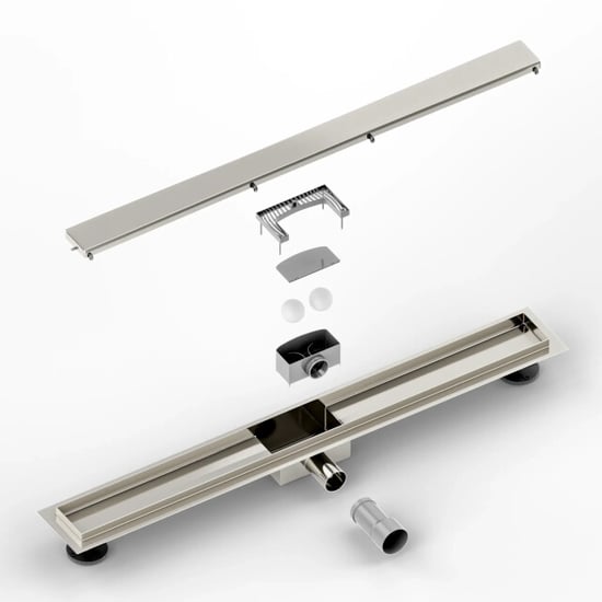 Mirlux Douchegoot 80cm tegelrooster rvs met flens - Image 5