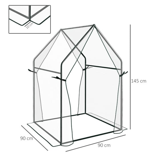 4goodz Vorstbestendige foliekas 90x90x145 cm - - Image 4