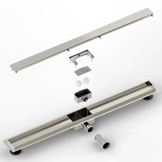 Mirlux Douchegoot 90cm tegelrooster rvs met flens - Image 5