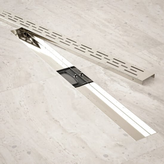 Mirlux Douchegoot 80cm standaard rooster rvs met flens - Image 4
