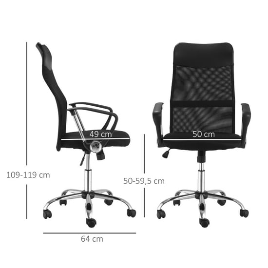 4goodz Bureaustoel in hoogte verstelbaar ventilerend mesh - - Image 3