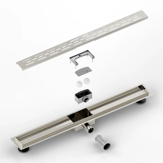 Mirlux Douchegoot 80cm standaard rooster rvs met flens - Image 5