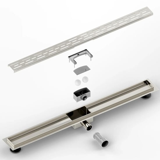 Mirlux Douchegoot 90cm standaard rooster rvs met flens - Image 2