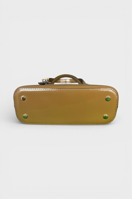 Tory Burch Emerson Patent Dome Satchel Brown - Image 4