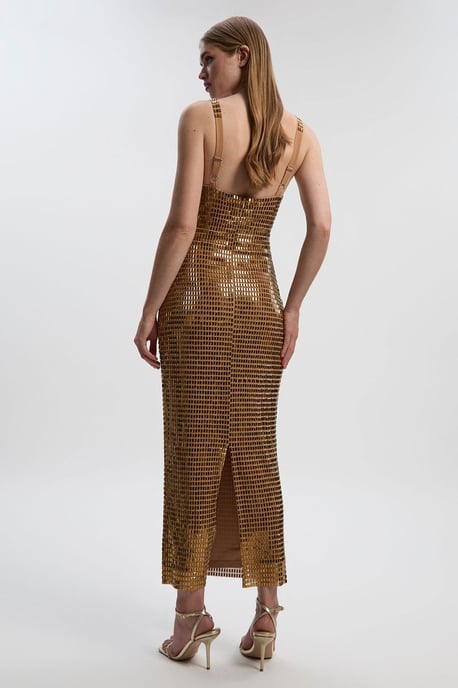 Premium Crystal Embellished Jersey Midi Dress - Image 4