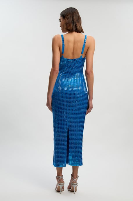 Premium Crystal Embellished Jersey Midi Dress - Image 4