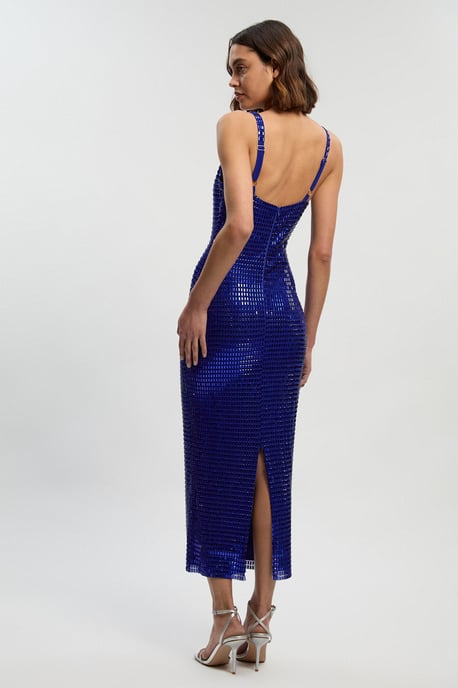 Premium Crystal Embellished Jersey Midi Dress - Image 4