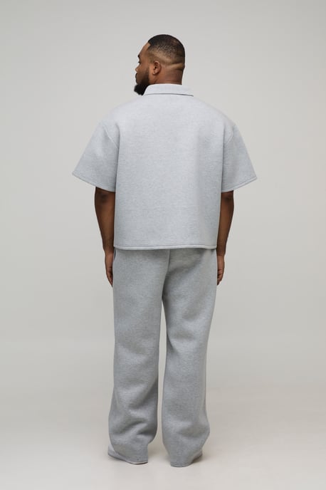 Plus Oversized Boxy Bonded Scuba Rugby Polo - Image 2