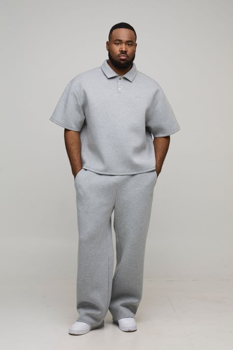 Plus Oversized Boxy Bonded Scuba Rugby Polo - Image 4