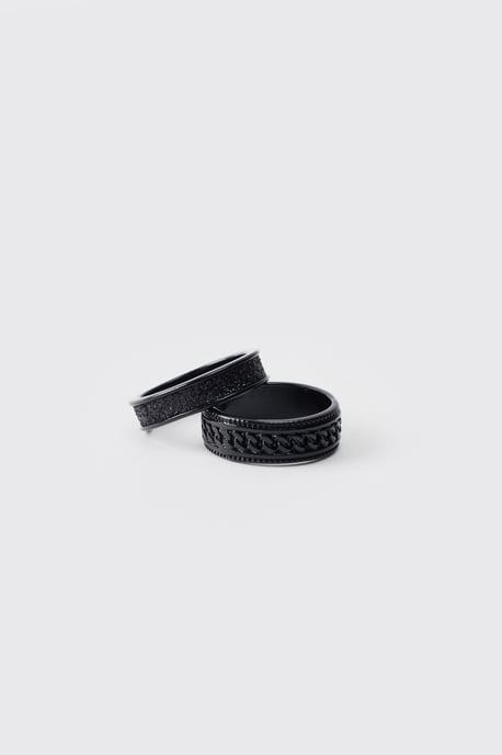 2 Pack Black Rings - Image 1