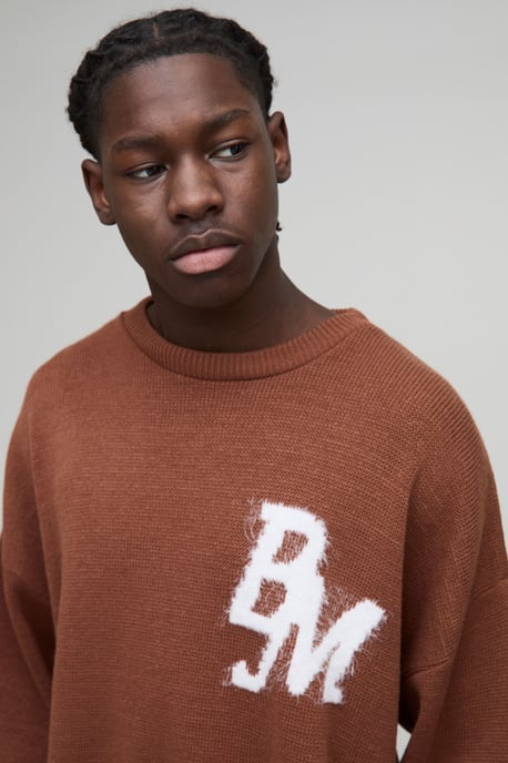 Boxy Fit Fluffy BM Knitted Jumper and Shorts Set - Image 3