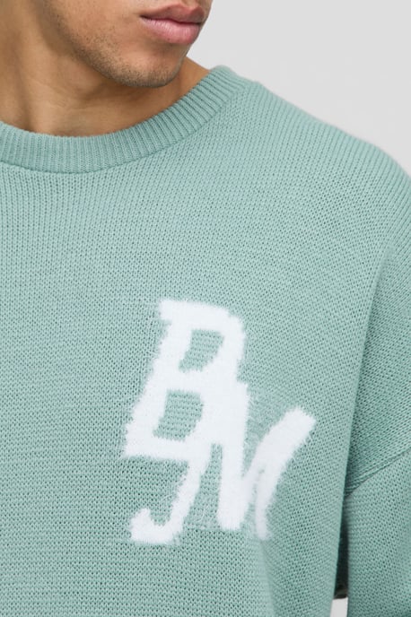 Boxy Fit Fluffy BM Knitted Jumper and Shorts Set - Image 3