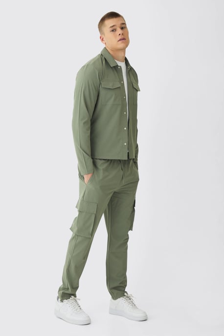 Technical Stretch Cargo Shirt & Trouser Set - Image 1