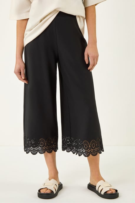 Laser Cut Wide Leg Trouser - Image 4