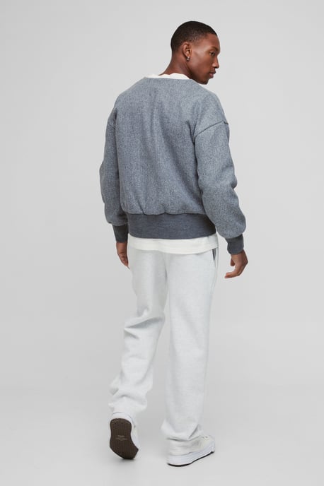 Boxy Open Neck Bomber Jacket - Image 2