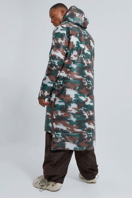 Camo Transparent Longline Puffer - Image 2