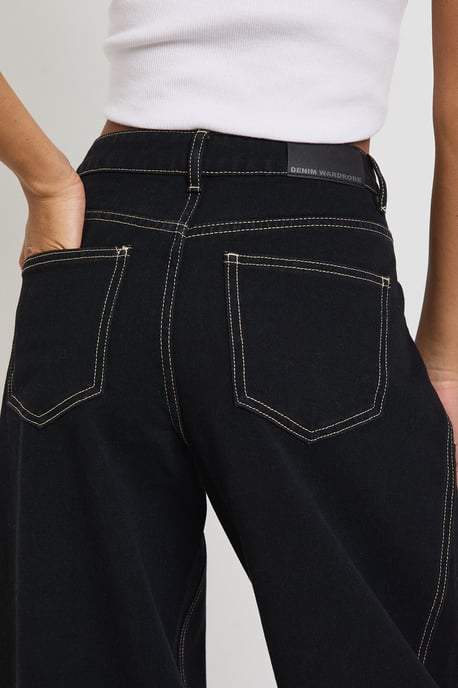 Mid Waist Seam Front Barrel Jean - Image 3
