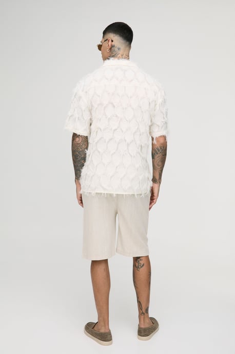Tall Tufted Texture Oversized Boxy Shirt - Image 2