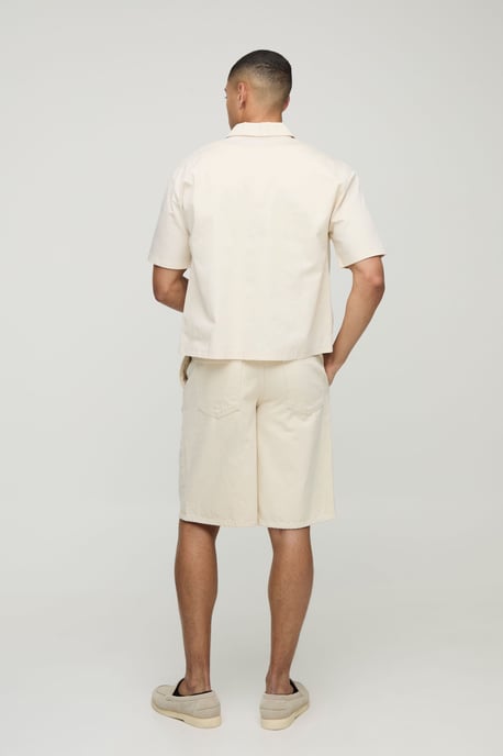 Oversized Boxy Short Sleeve Embroidered Shirt - Image 2