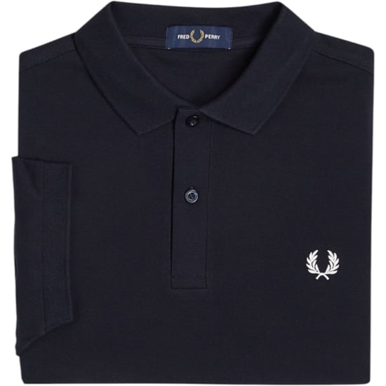 Fred Perry Mens M6000 Plain Polo Shirt Navy - Image 2