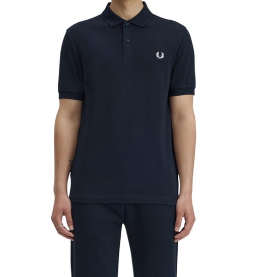 Fred Perry Mens M6000 Plain Polo Shirt Navy - Image 4