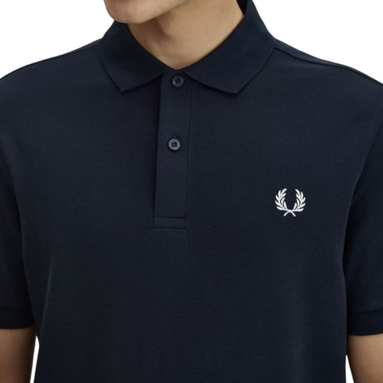 Fred Perry Mens M6000 Plain Polo Shirt Navy - Image 5