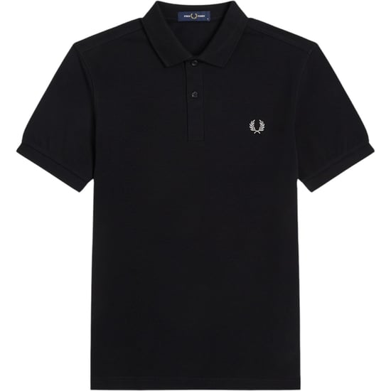 Fred Perry Mens M6000 Plain Polo Shirt Black - Image 1