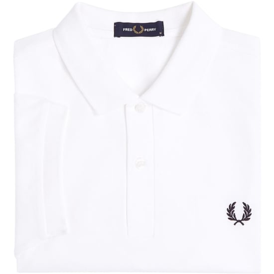 Fred Perry Mens M6000 Plain Polo Shirt White - Image 2