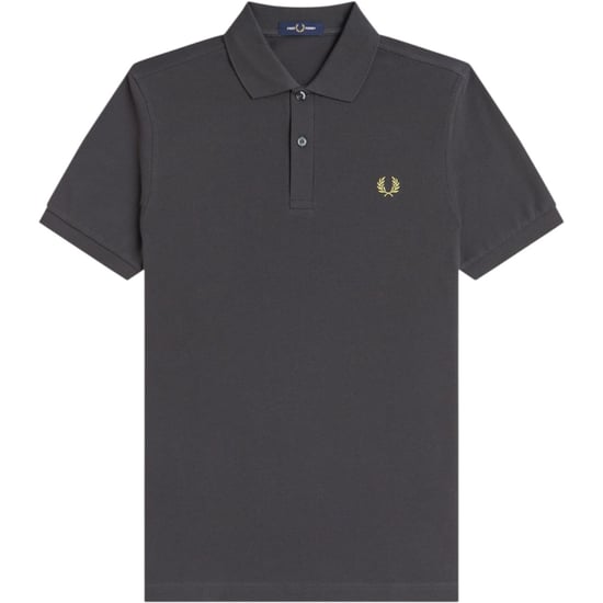 Fred Perry Mens M6000 Plain Polo Shirt Anchor Grey - Image 1