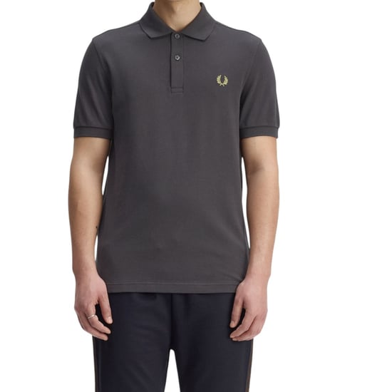 Fred Perry Mens M6000 Plain Polo Shirt Anchor Grey - Image 4