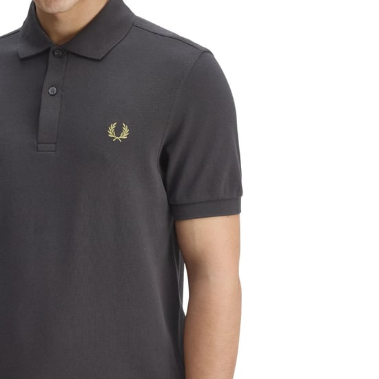 Fred Perry Mens M6000 Plain Polo Shirt Anchor Grey - Image 5