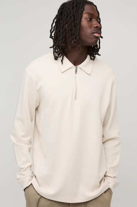 Regular Premium Interlock Long Sleeve Polo - Image 1