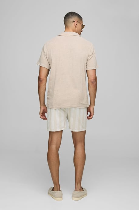 Regular Pocket Detail Toweling Revere Polo - Image 2
