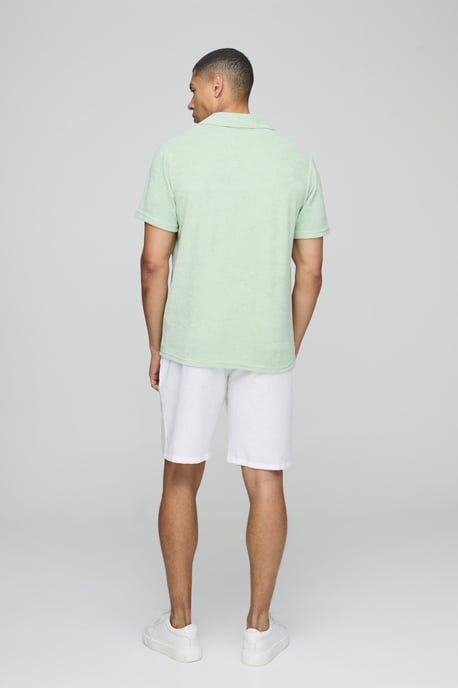 Regular Pocket Detail Toweling Revere Polo - Image 2